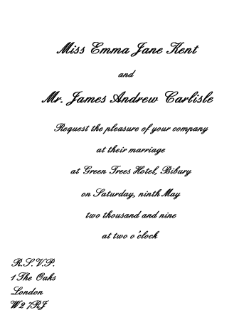 Wedding Reception Invitation Wording