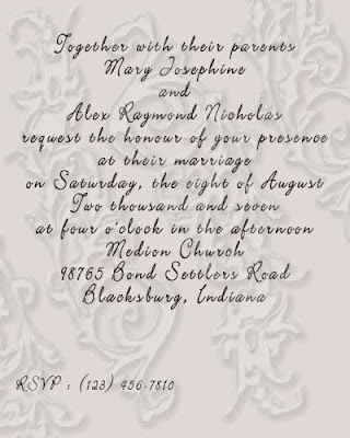 Wedding Reception Invitation Wording Samples From Bride And Groom