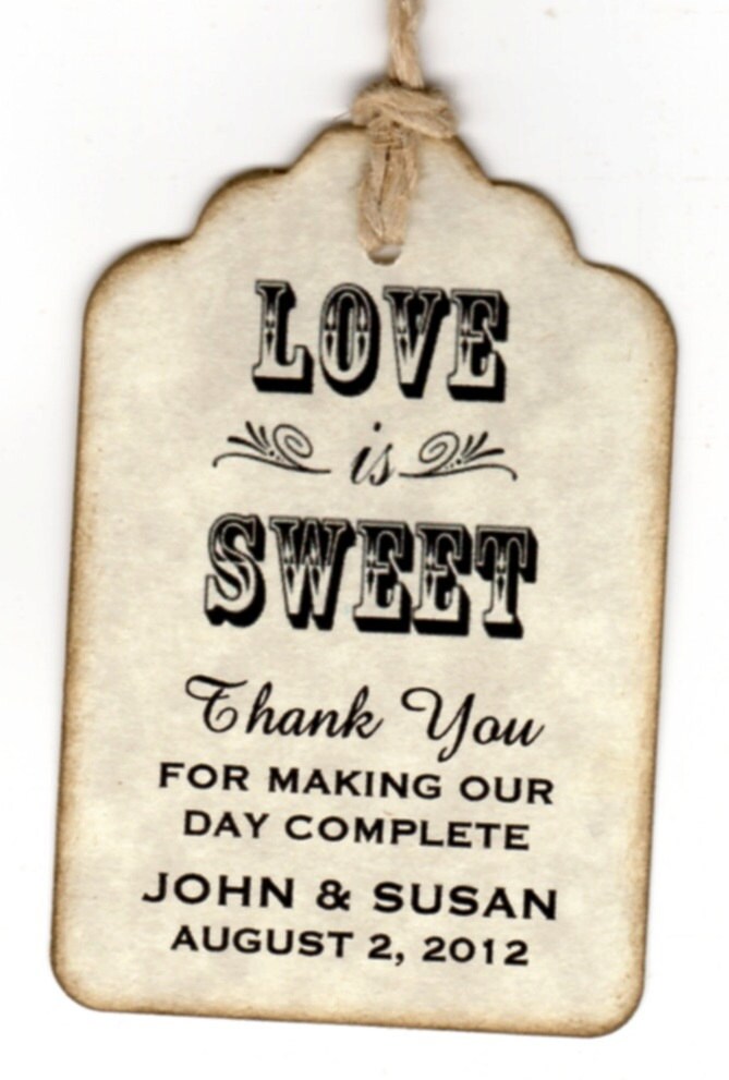 Wedding Thank You Tags Template