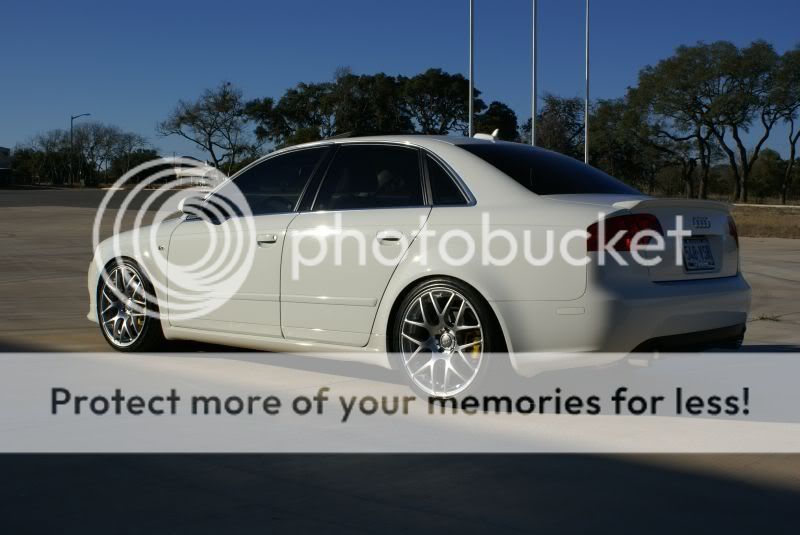 White Audi A4 Black Rims