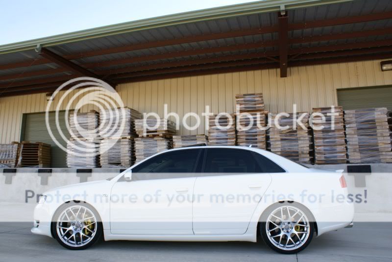 White Audi A4 Black Rims