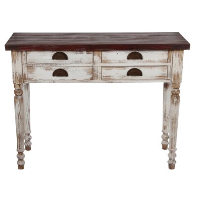 White Console Table With Drawers