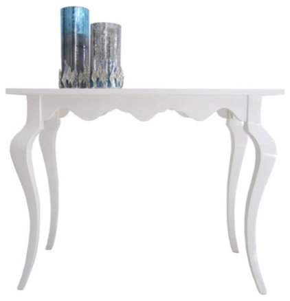 White Gloss Console Table With Drawers