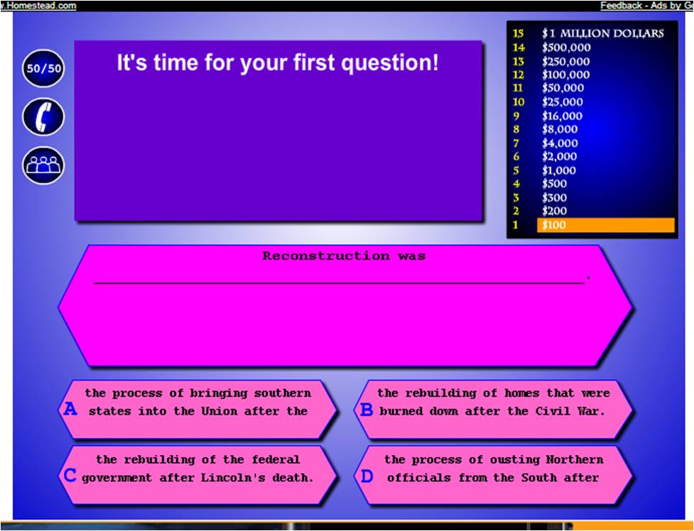 Who Wants To Be A Millionaire Game Show Online