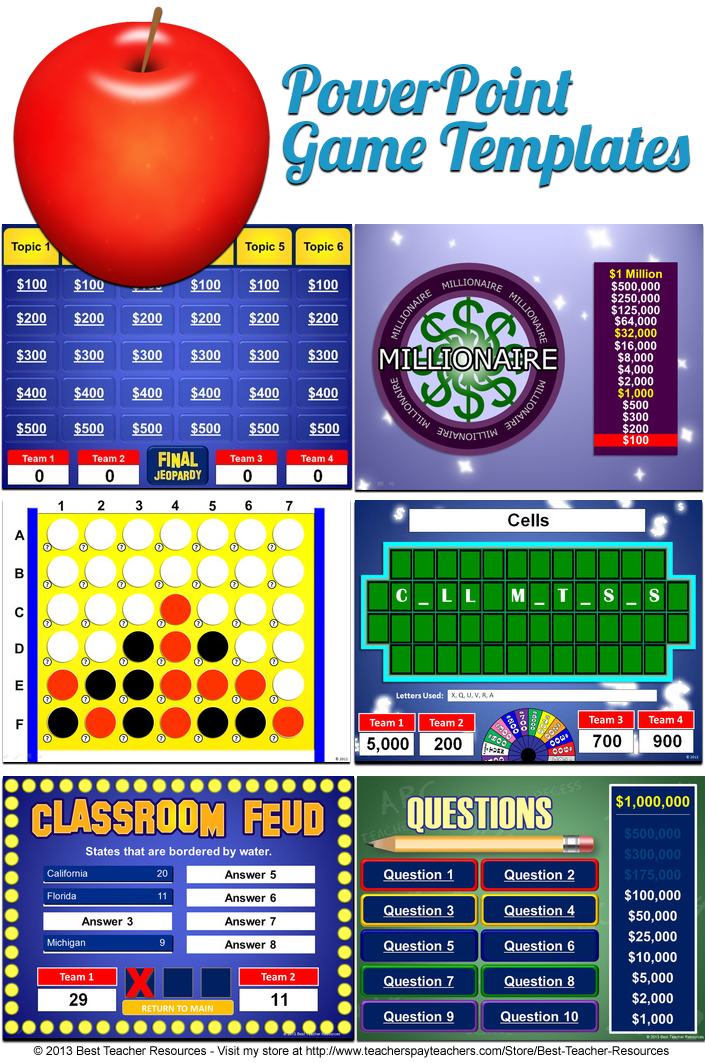 Who Wants To Be A Millionaire Game Template For Teachers