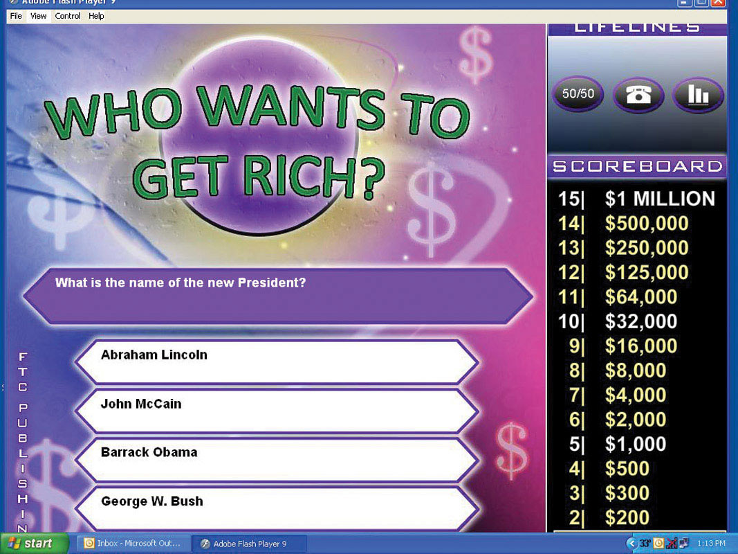 Who Wants To Be A Millionaire Game Template With Music