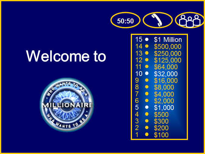 Who Wants To Be A Millionaire Template Powerpoint