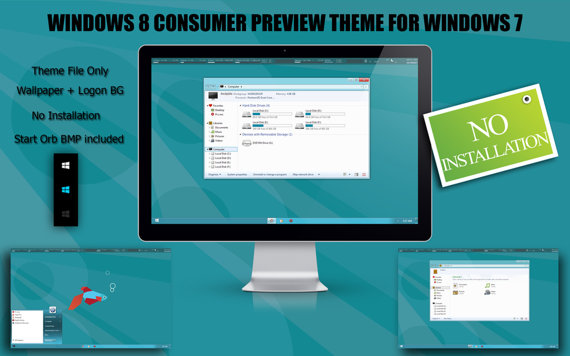 Windows 7 Themes For Windows 8