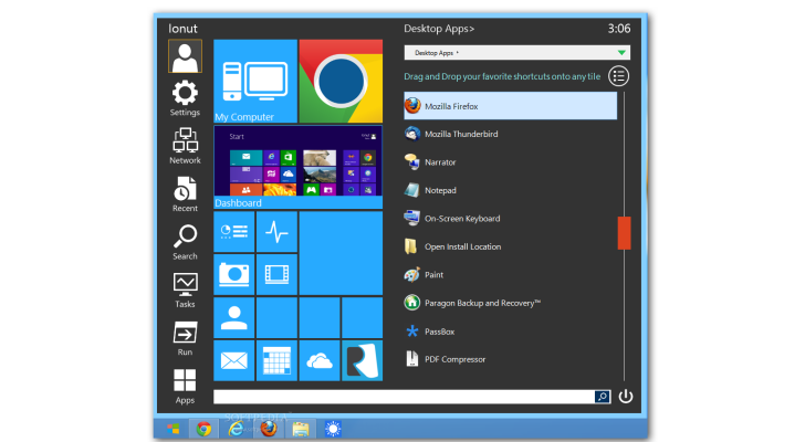 Windows Blue Start Menu