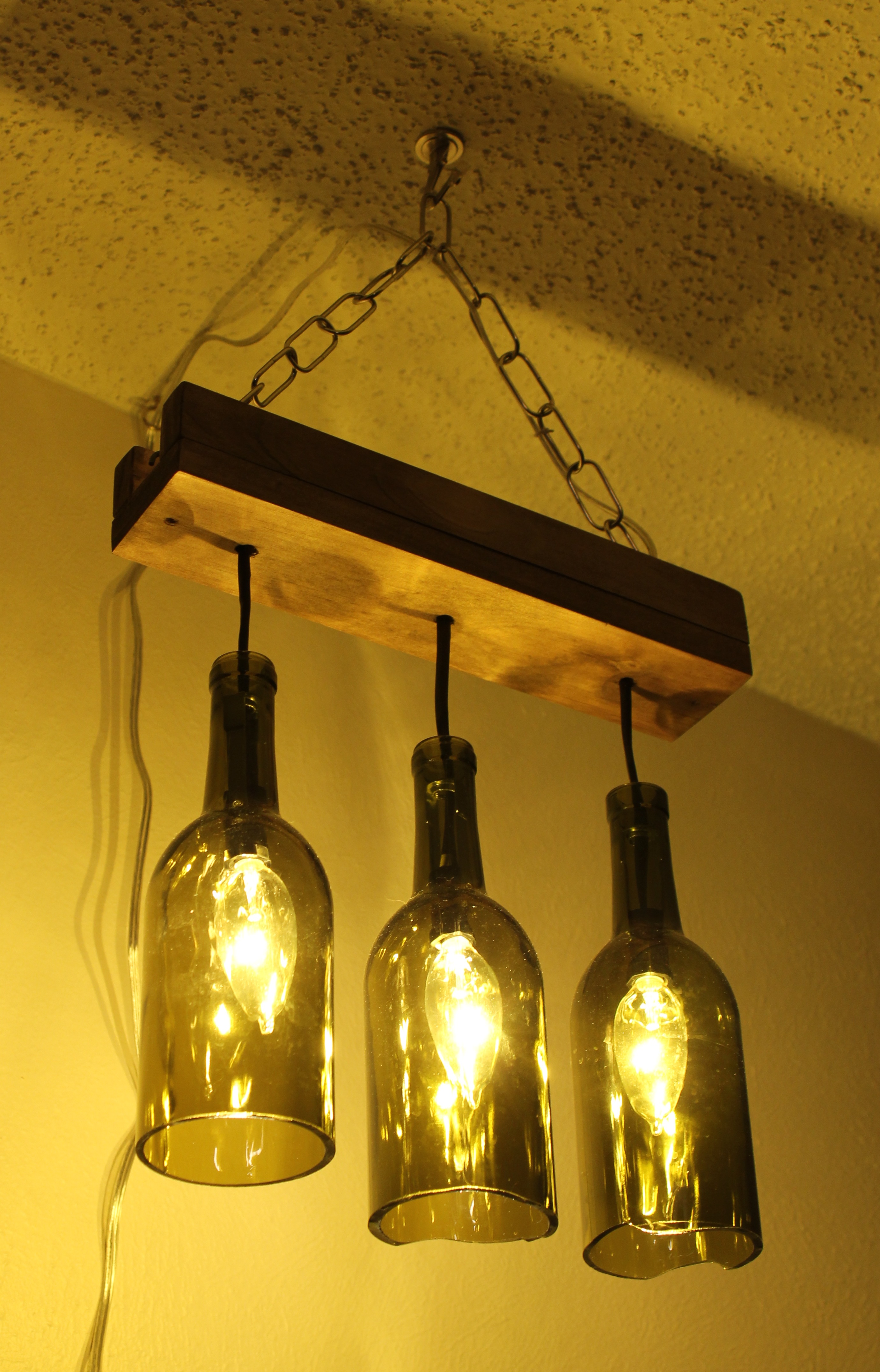 Wine Bottle Chandelier