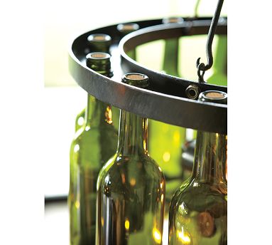 Wine Bottle Chandelier