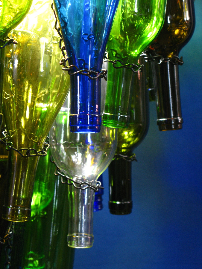 Wine Bottle Chandelier