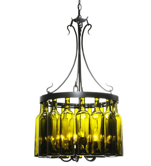 Wine Bottle Chandelier