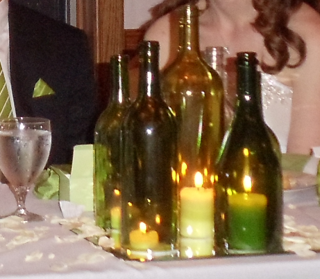 Wine Bottle Crafts With Candles Bottom Cut Off