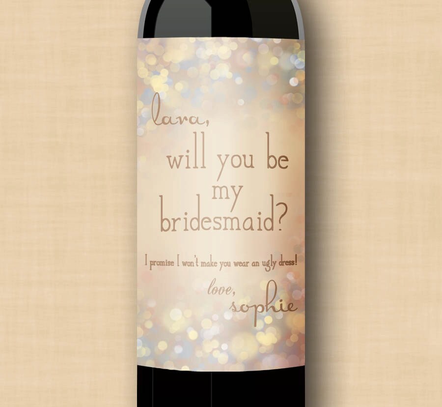 Wine Labels For Bridesmaids