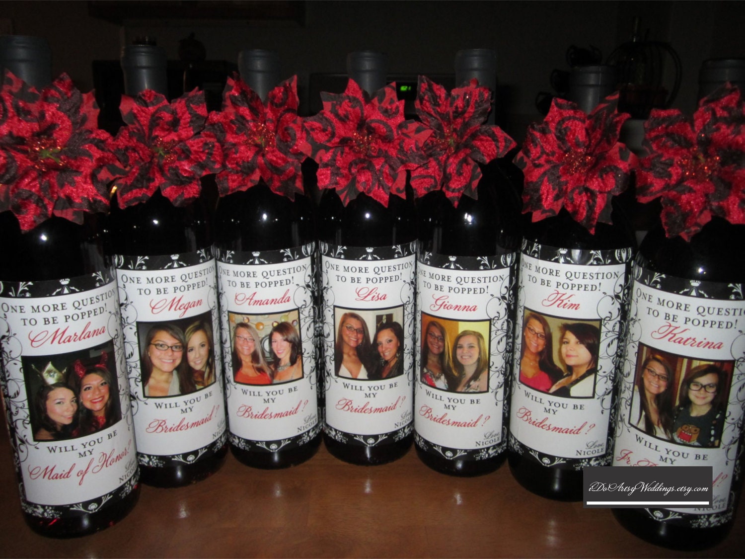 Wine Labels For Bridesmaids