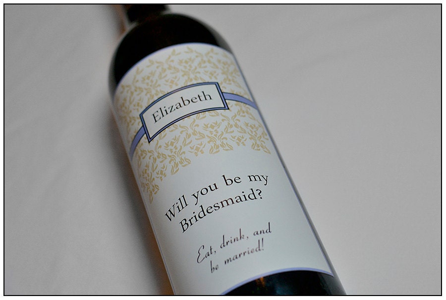 Wine Labels For Bridesmaids