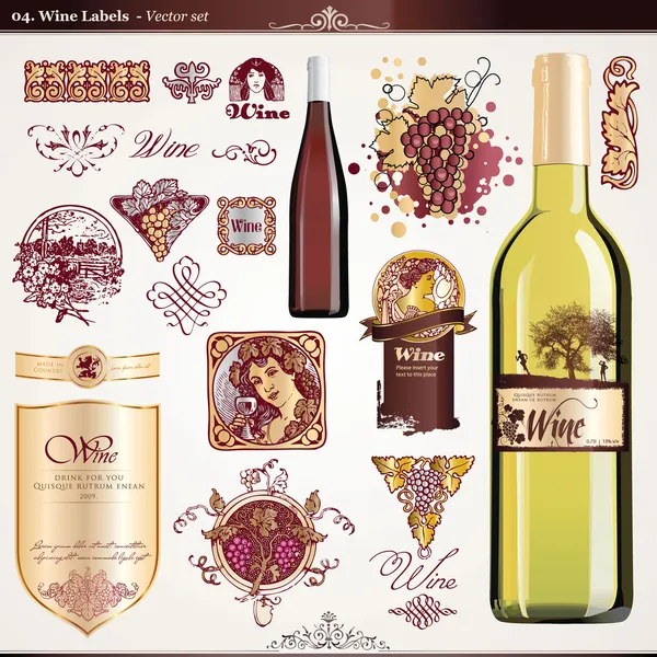 Wine Labels Vector