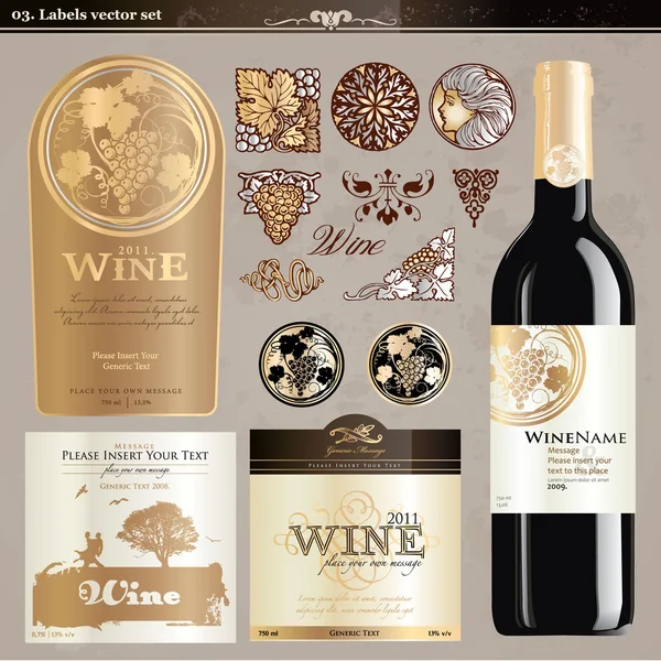 Wine Labels Vector