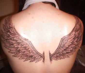 Wings Tattoo On Back