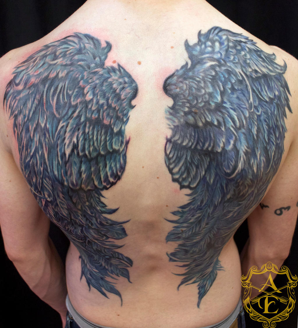 Wings Tattoo On Back