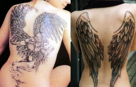 Wings Tattoo On Back