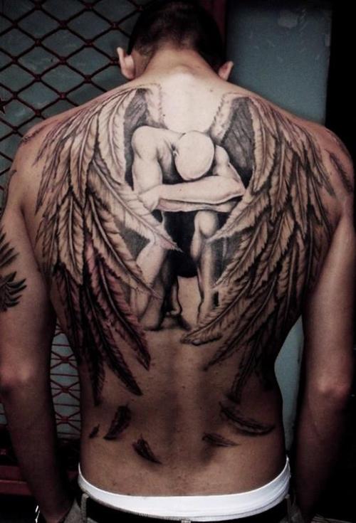 Wings Tattoo On Back