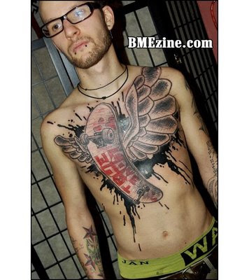 Wings Tattoo On Chest