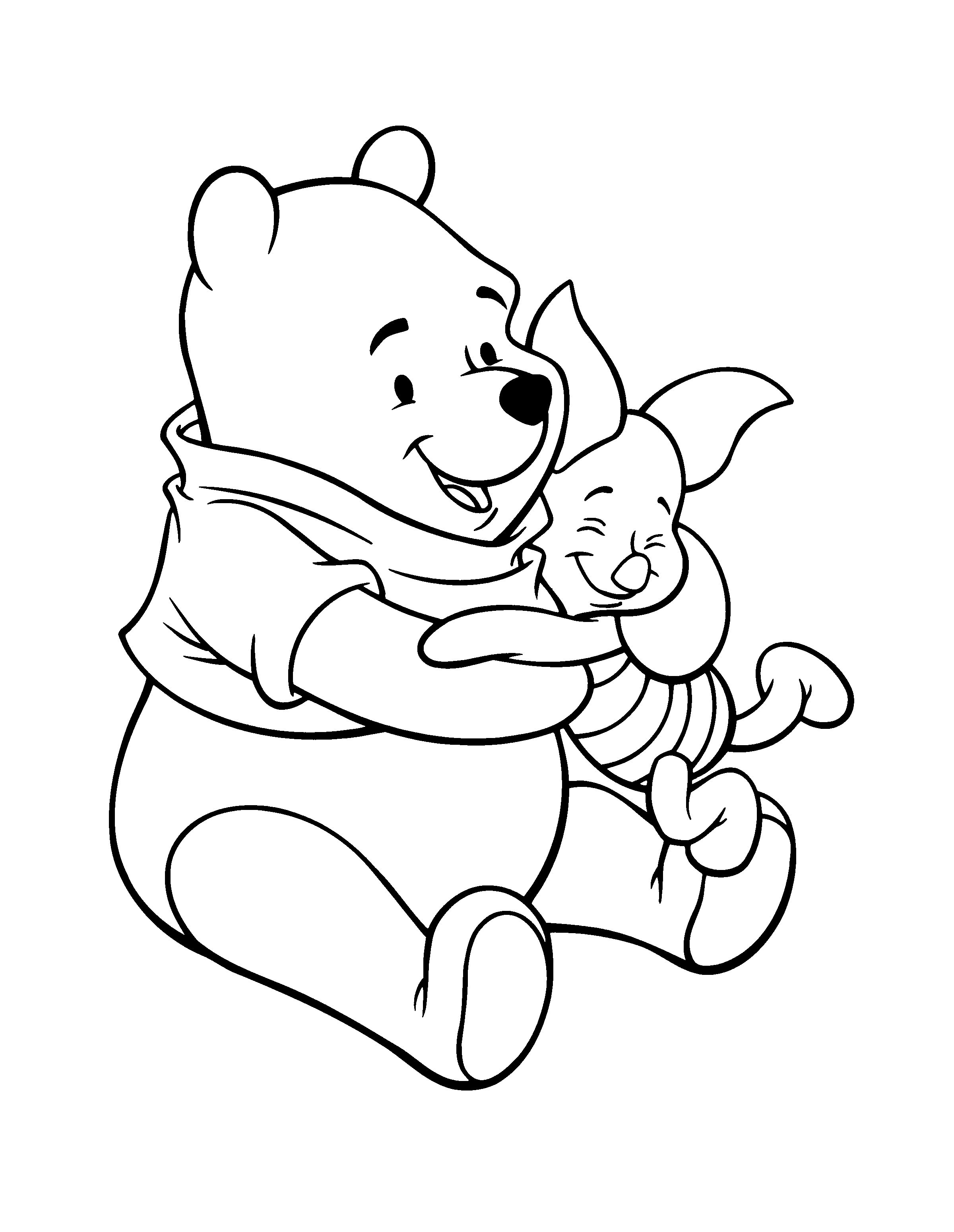 Winnie The Pooh And Friends Black And White