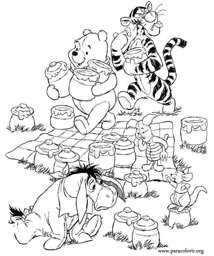 Winnie The Pooh And Friends Coloring Pages