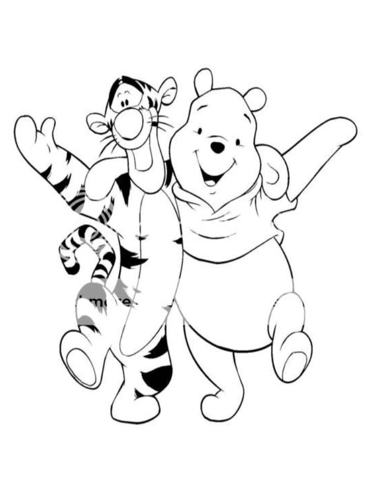 Winnie The Pooh And Friends Colouring Pages