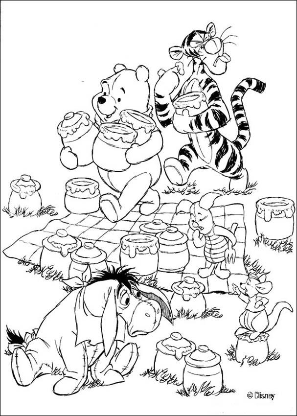 Winnie The Pooh And Friends Colouring Pages