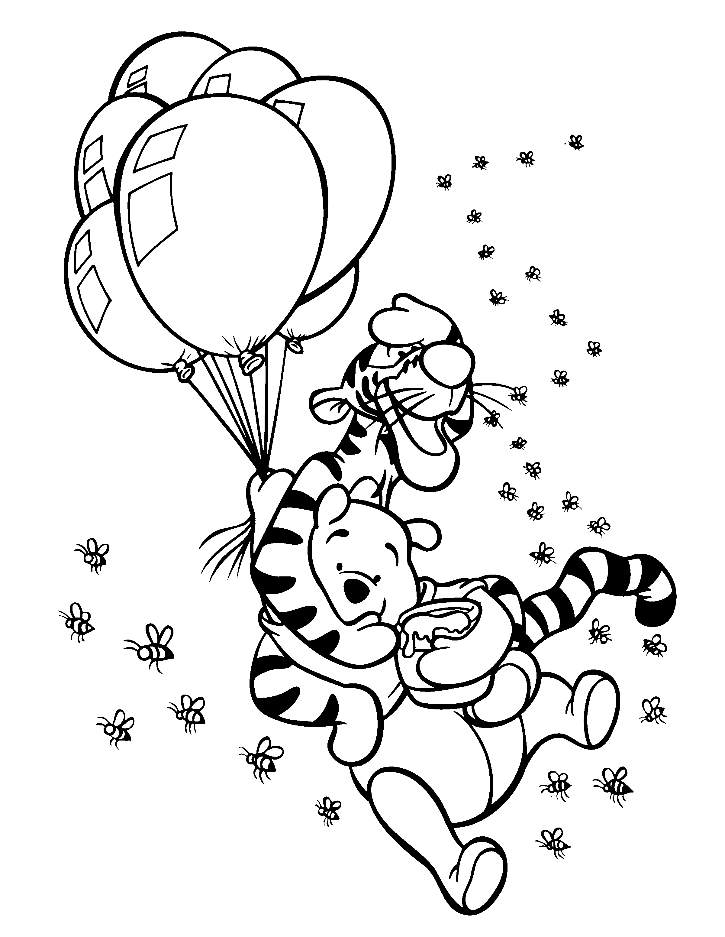 Winnie The Pooh And Friends Colouring Pages