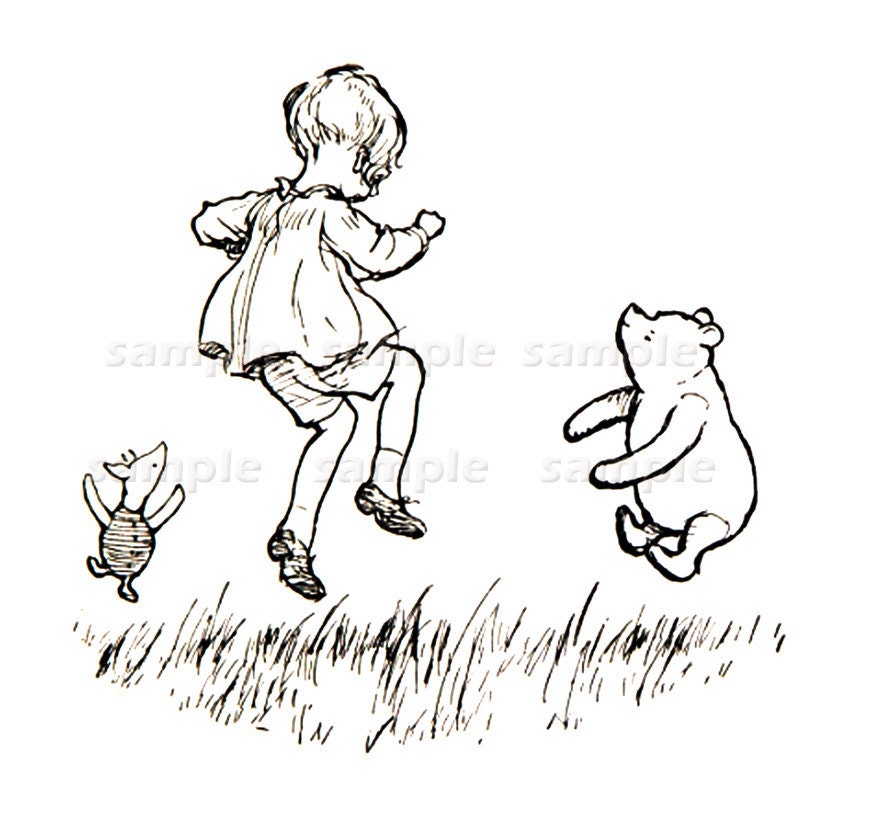 Winnie The Pooh Black And White Pictures