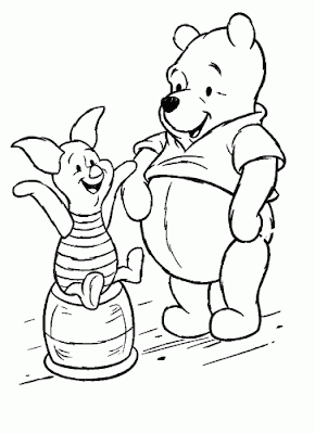 Winnie The Pooh Characters Coloring Pages