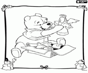 Winnie The Pooh Coloring Pages Christmas