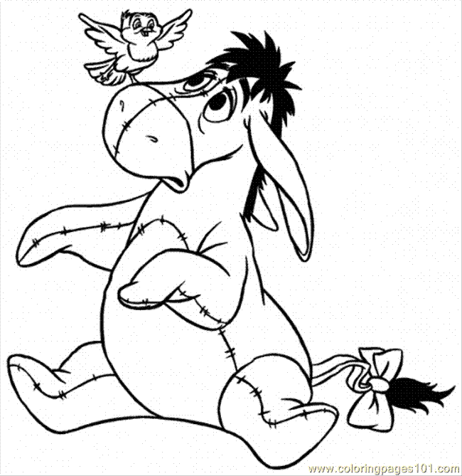 Winnie The Pooh Coloring Pages Eeyore