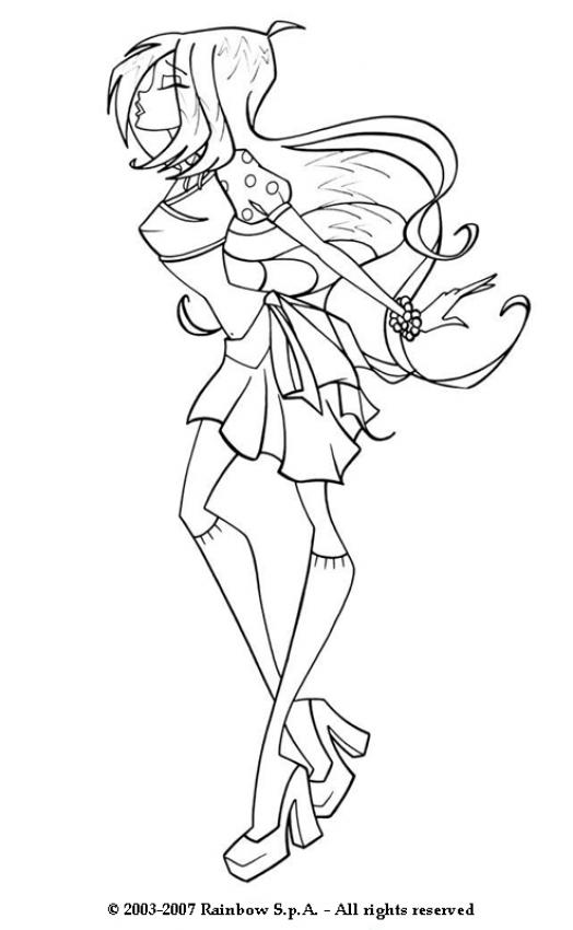 Winx Club Coloring Pages Bloom