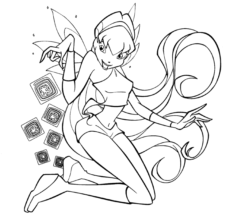 Winx Club Coloring Pages Bloom