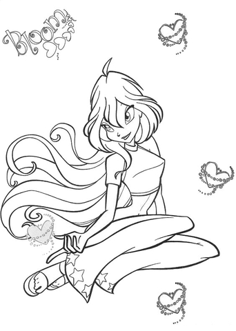 Winx Club Coloring Pages Bloom