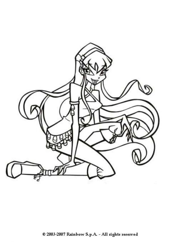 Winx Club Coloring Pages Stella