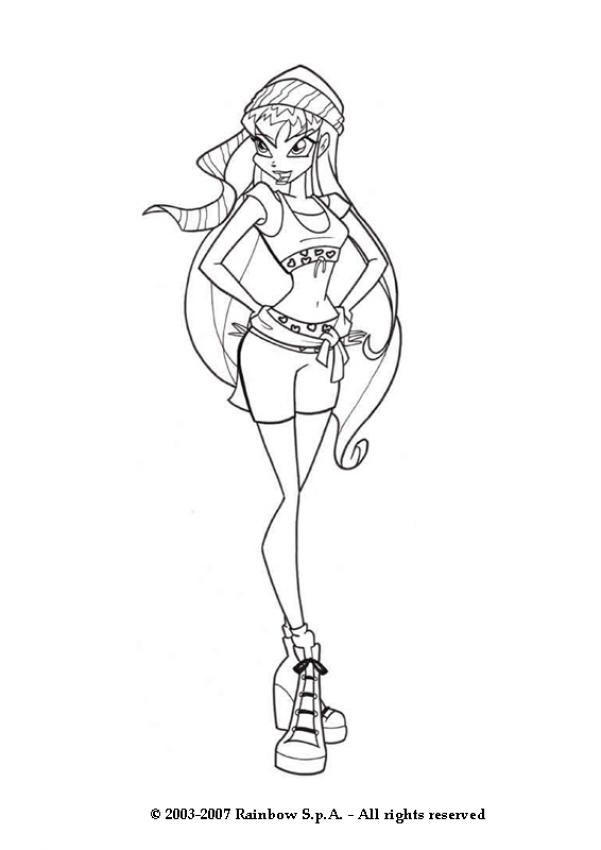 Winx Club Coloring Pages Stella