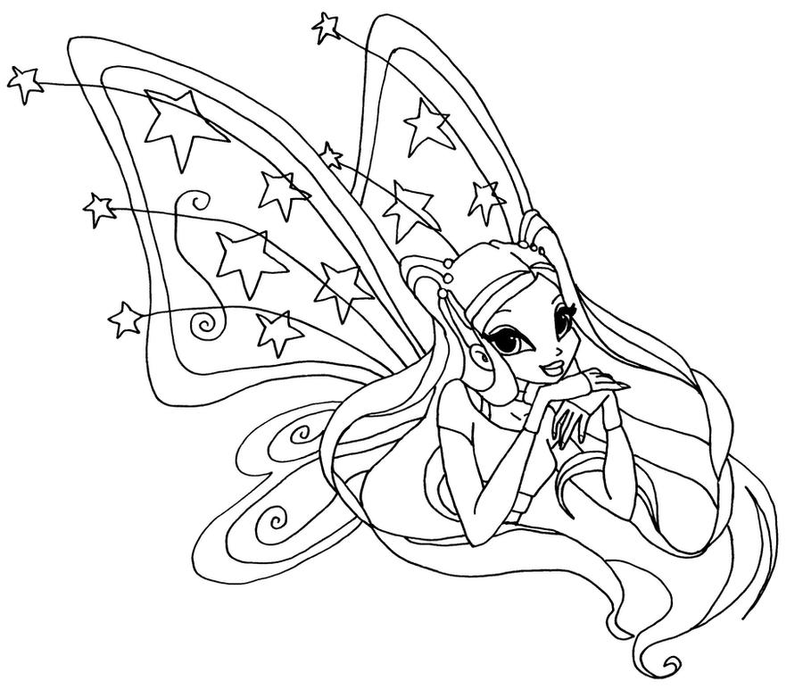 Winx Club Coloring Pages Stella