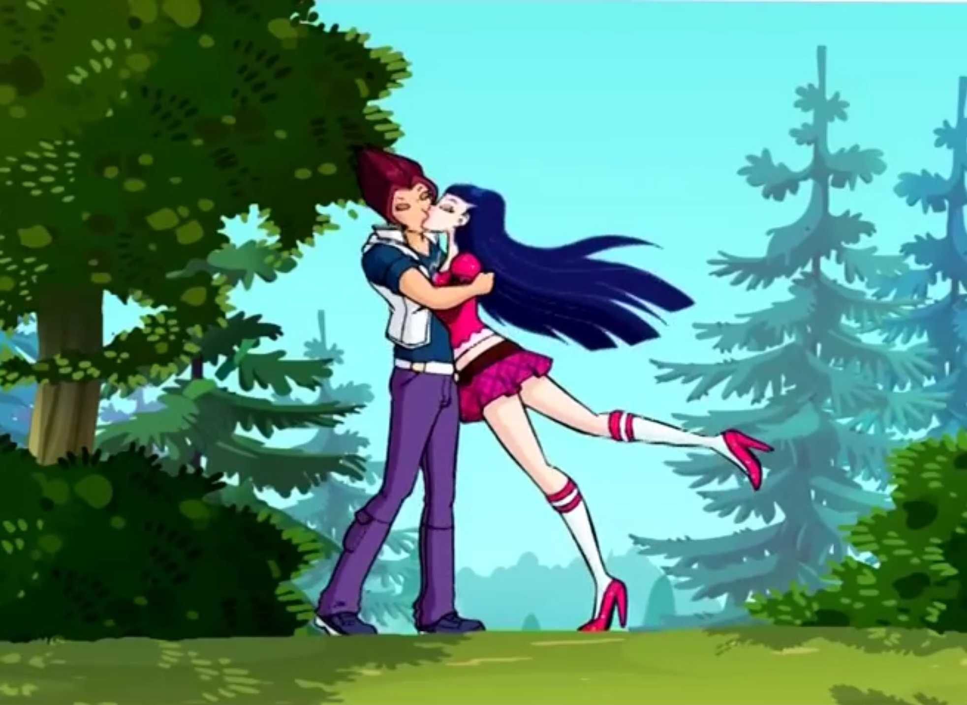 Winx Club Musa And Riven Kissing