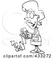 Woman Accountant Cartoon