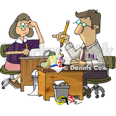 Woman Accountant Cartoon