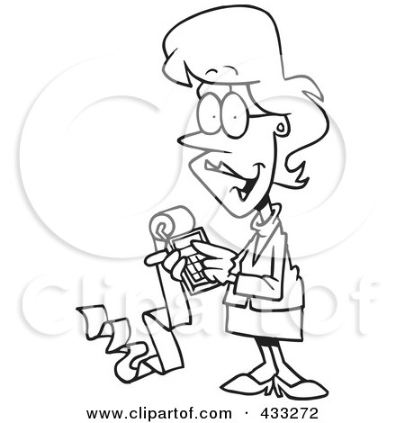 Woman Accountant Clipart