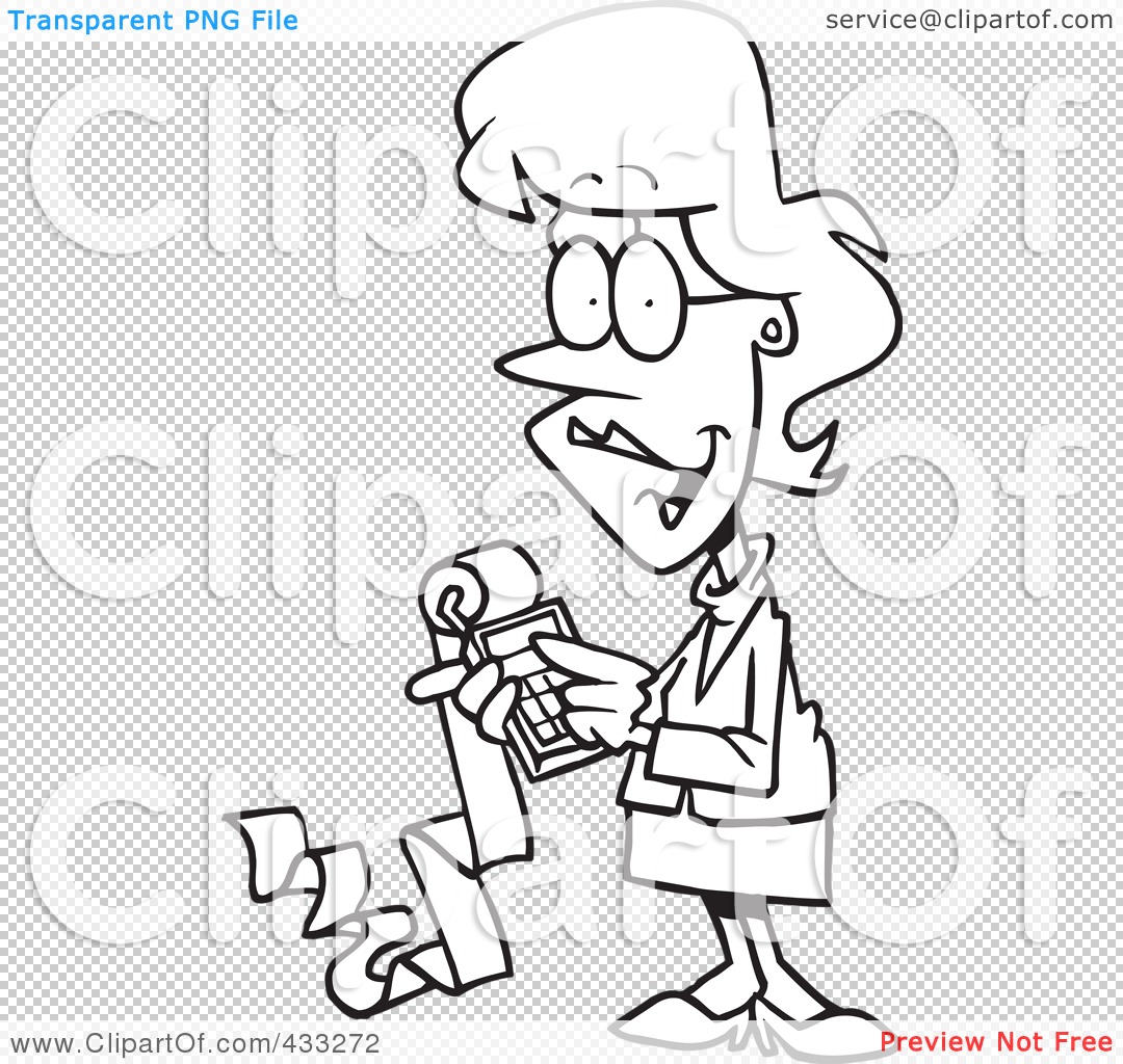 Woman Accountant Clipart