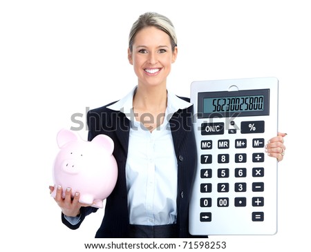 Woman Accountant Clipart