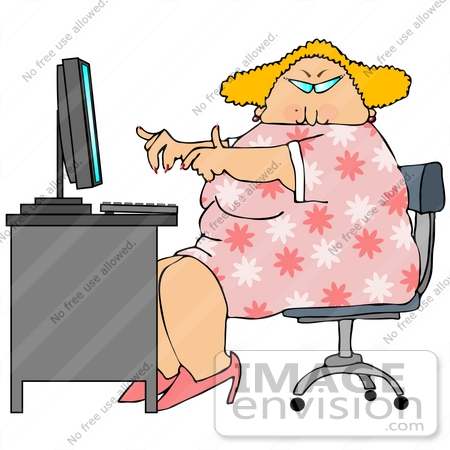 Woman Accountant Clipart